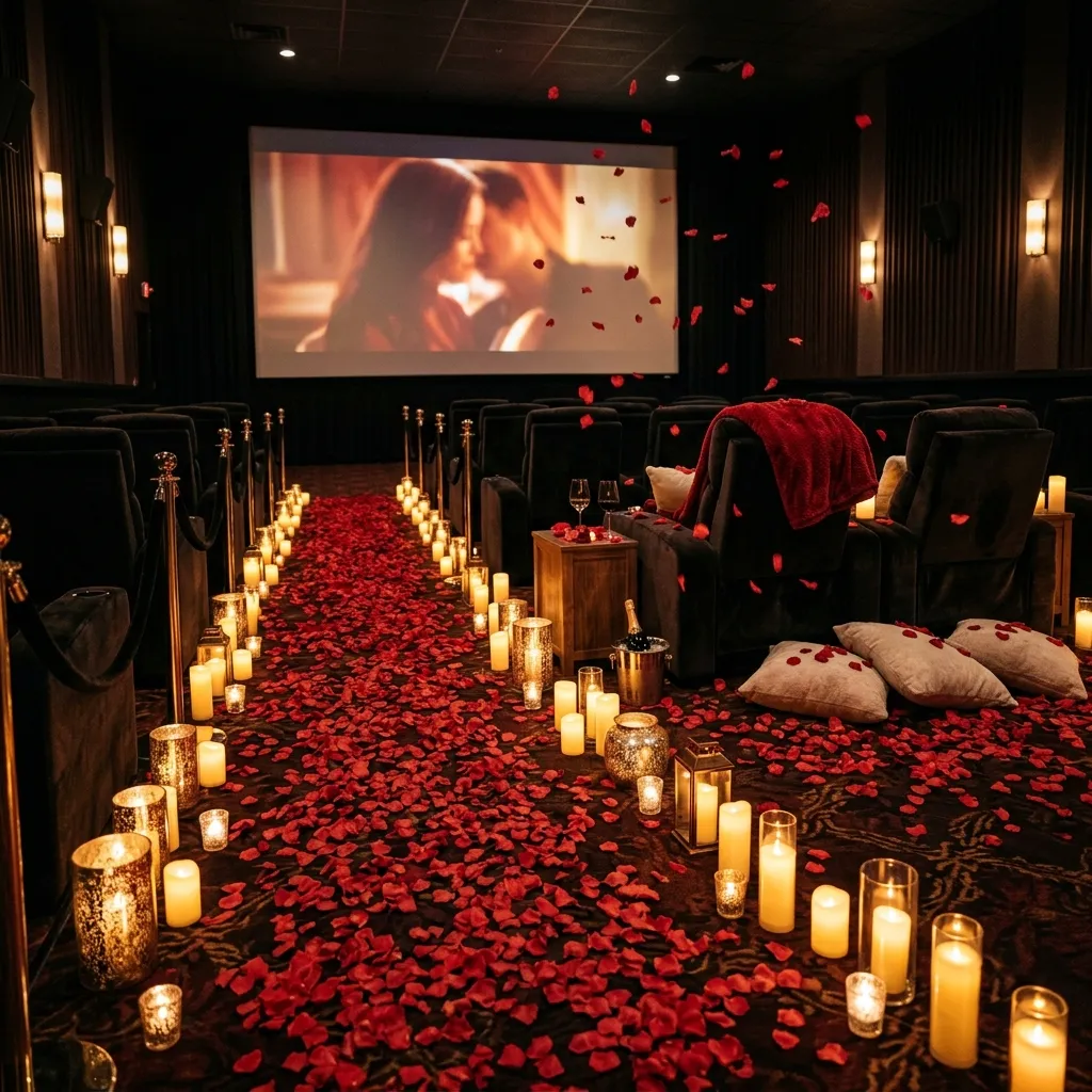 Rose Petals & Candles